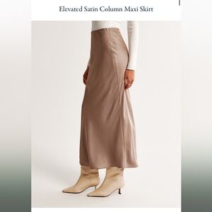 Abercrombie & Fitch Satin Column Maxi Skirt - Size Medium